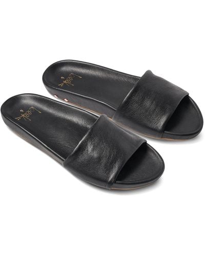 Beek Gallito Metallic Slide Sandal - Black