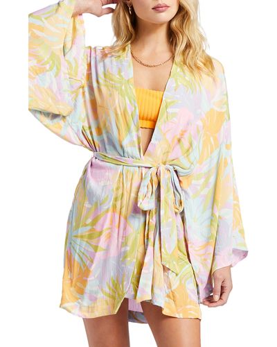 Billabong X Sun Chasers Loveland Floral Cover-up Wrap - Yellow