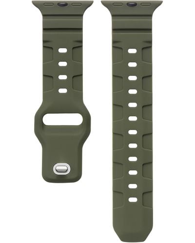 The Posh Tech Ridge Silicone 27mm Apple Watch Watchband - Green
