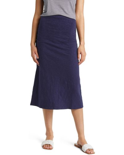Caslon Caslon(r) Softly Ruched Skirt - Blue