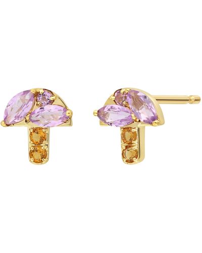 Bony Levy 14k Gold Stud Earrings - Pink