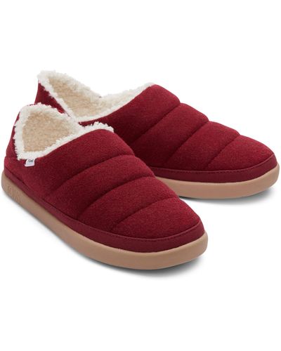 TOMS Ezra Quilted Slipper - Red