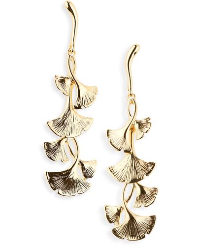 Nordstrom Gingko Leaf Drop Earrings - White