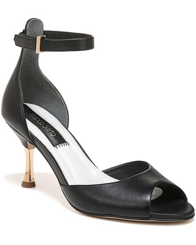 Franco Sarto Rosie Ankle Strap Peep Toe Sandal - Black