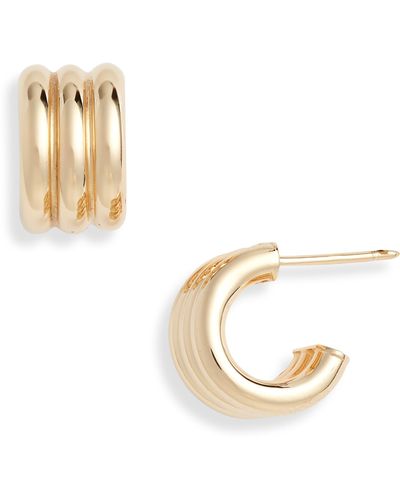 Jennifer Zeuner Allegra Triple Hoop Earrings - Metallic