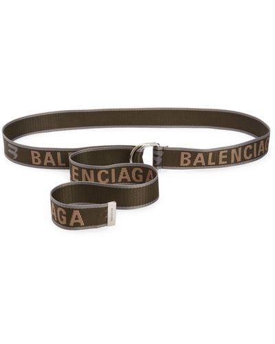 Balenciaga Logo D-ring Belt - Green