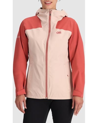 Outdoor Research Stratoburst Packable Rain Jacket - Pink