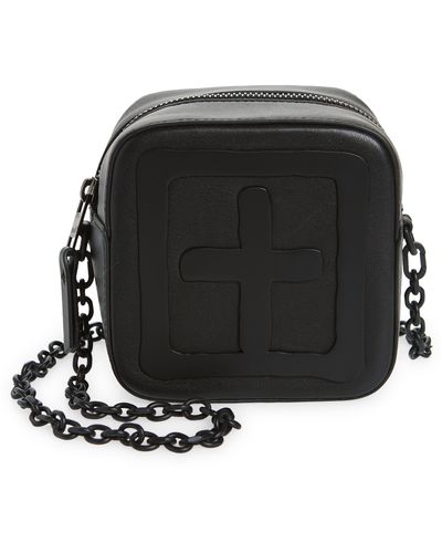Ksubi Kube Mini Leather Crossbody Bag - Black