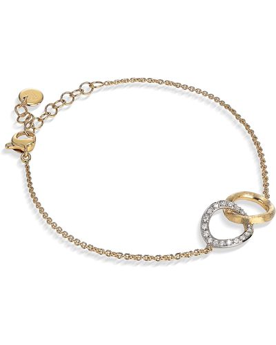 Marco Bicego Delicati 18k Yellow & White Gold Diamond Link Bracelet