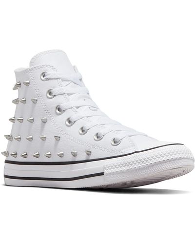 Converse Chuck Taylor All Star Studded High Top Sneaker - White