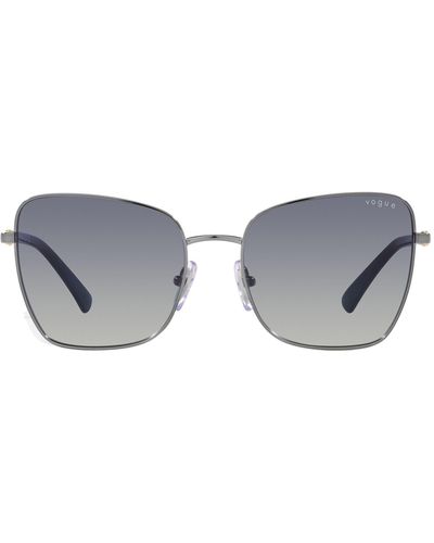Vogue 56mm Gradient Butterfly Sunglasses - Gray