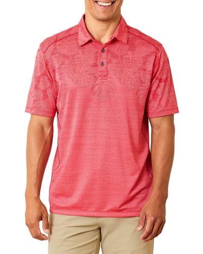 Tommy Bahama Palm Coast Tropic Fade Islandzone® Recycled Polyester Polo - Red