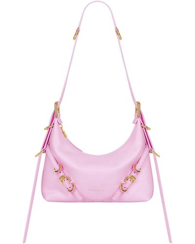 Givenchy Mini Voyou Leather Hobo - Pink