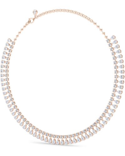 HauteCarat Lab Created Diamond Frontal Necklace - White