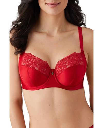 Wacoal Side Note Full Coverage Underwire Bra - Red