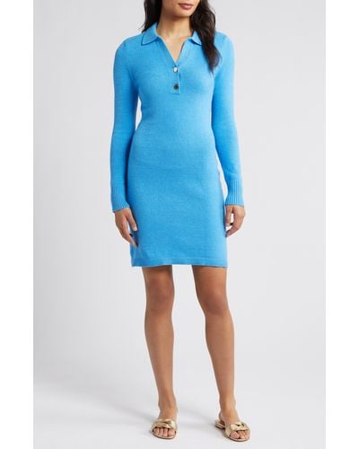 Lilly Pulitzer Lilly Pulitzer Lizona Long Sleeve Sweater Dress - Blue