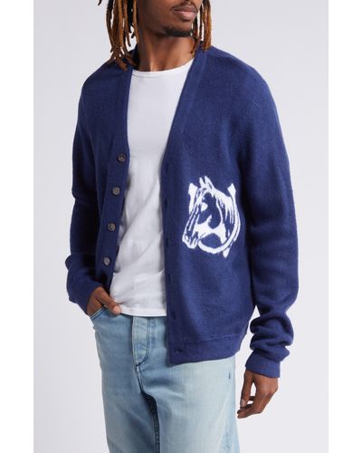 One Of These Days Collegiate Cardigan - Blue