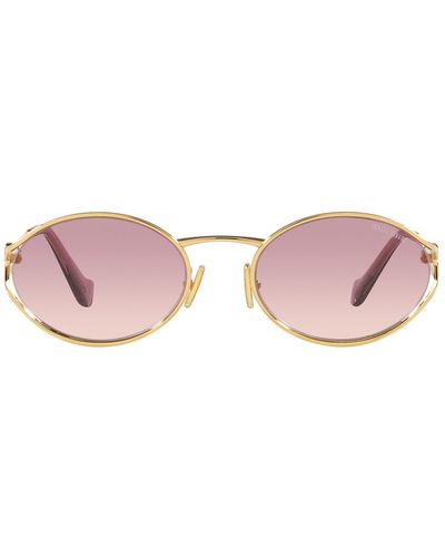 Miu Miu 54mm Gradient Oval Sunglasses - Pink