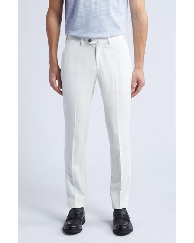 Emporio Armani G-line Flat Front Pants - White