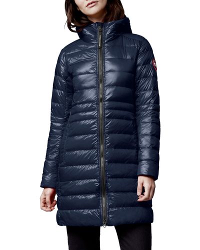 Canada Goose Cypress Packable Hooded 750-fill-power Down Puffer Coat - Blue