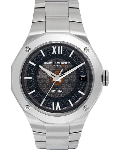 Baume & Mercier Riviera 10715 Automatic Bracelet Watch - Gray