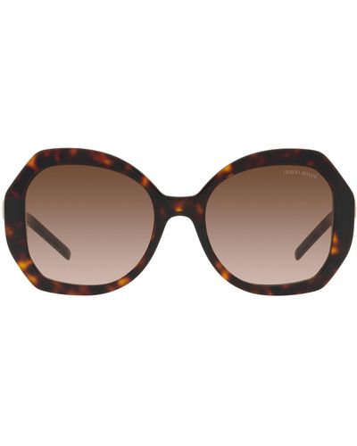 Armani Exchange 54mm Gradient Pilot Sunglasses - Brown