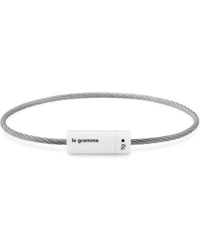 Le Gramme 5g Brushed Clasp Cable Bracelet At Nordstrom - Multicolor