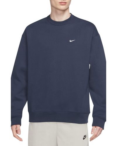 Nike Solo Swoosh Oversize Crewneck Sweatshirt - Blue