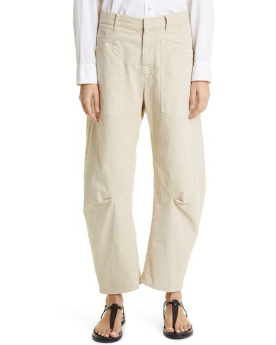 Nili Lotan Shon Stretch Cotton Pants - Natural