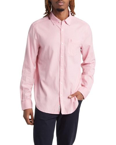 Original Penguin Gingham Stretch Button-up Shirt - Pink