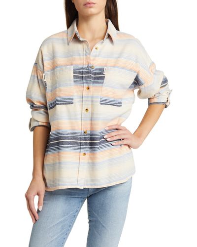 Rip Curl Trippin' Flannel Button-up Shirt - White