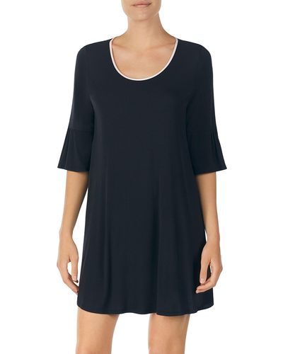 Kate Spade Bell Cuff Sleep Shirt - Black