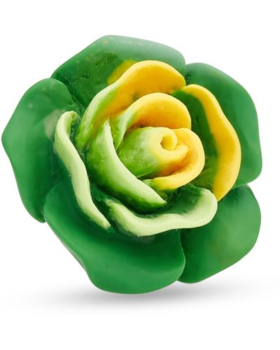 CLIFTON WILSON Floral Lapel Pin - Green