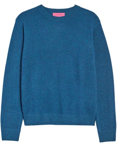 The Elder Statesman Gender Inclusive Simple Cashmere Sweater - Blue