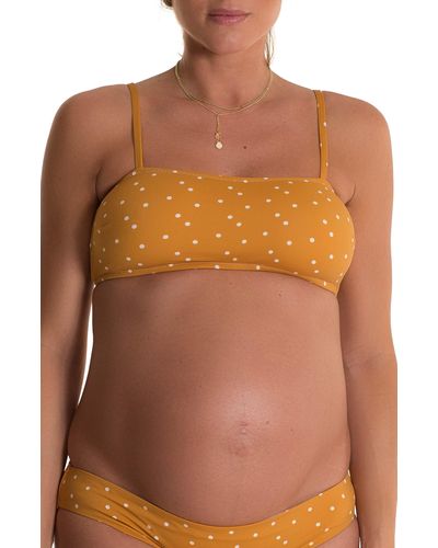 Pez D'or Ana Bandeau Maternity Bikini Top - Brown