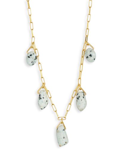 Madewell Stone Collection Jasper Charm Necklace - Blue