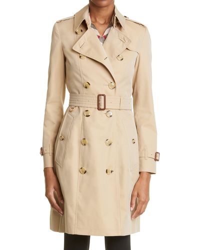 Burberry The Chelsea Heritage Double-breasted Cotton-twill Trench Coat - Natural