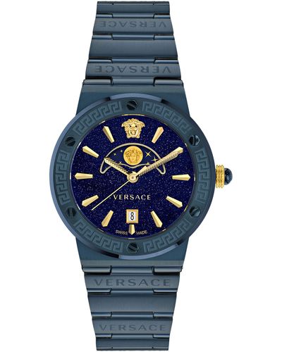 Versace Greca Logo Bracelet Watch - Blue