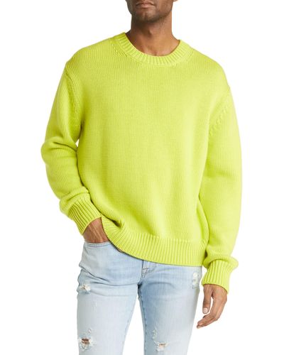 FRAME Oversize Merino Wool Sweater - Yellow