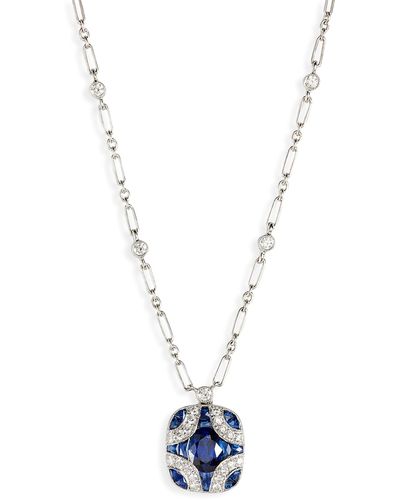 Kwiat Sapphire & Diamond Pendant Necklace - Blue