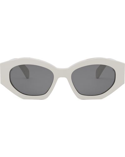 Celine Triomphe 55mm Oval Sunglasses - Gray