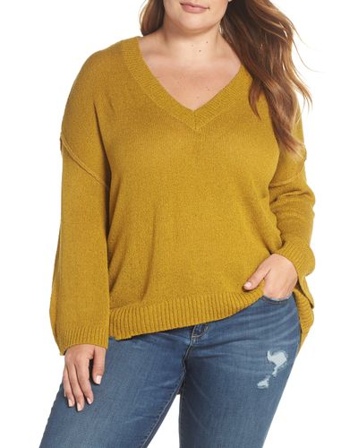 BP. Exposed Seam Sweater - Yellow
