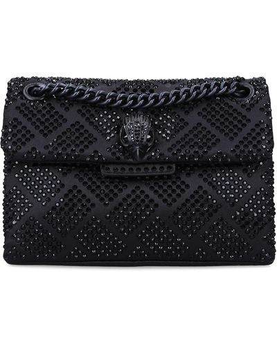 Kurt Geiger Mini Kensington Embellished Fabric Convertible Crossbody Bag - Black