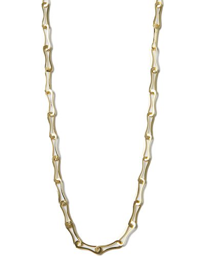 Argento Vivo Sterling Silver Paper Clip Chain Necklace - Blue