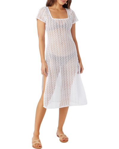 O'neill Sportswear Nina Sheer Cover-up Midi Dress - White