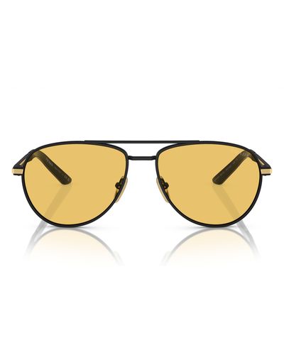 Prada 60mm Pilot Sunglasses - Yellow