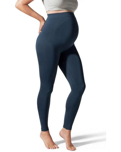 Blanqi Everyday Maternity Belly Support leggings - Blue