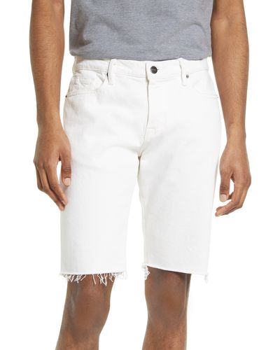 FRAME L'homme Cutoff Denim Shorts - White