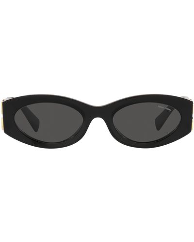 Miu Miu 54mm Rectangular Sunglasses - Black
