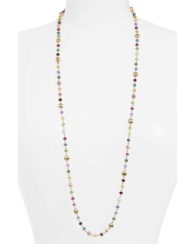 Marco Bicego Africa Semiprecious Stone & Pearl Long Necklace - White